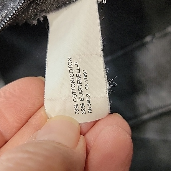 Gap Size 2 Washed Black / Gray Stretch Denim Sailor Button Pencil Skirt - Picture 8 of 8